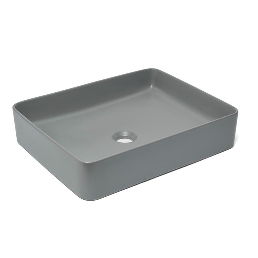 Umyvadlo na desku SAT Infinitio 50x40 cm šedá mat bez přepadu SATINF5040LGRM