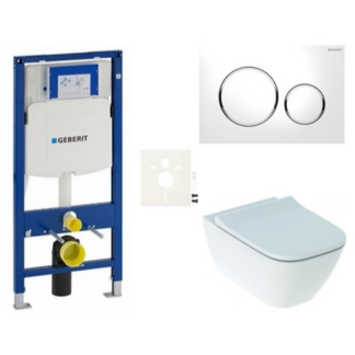 Cenově zvýhodněný závěsný WC set Geberit do lehkých stěn / předstěnová montáž+ WC Geberit Smyle SIKOGESSMS20