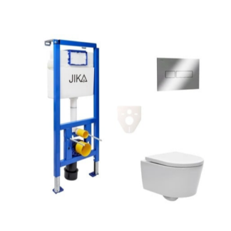 Cenově zvýhodněný závěsný WC set Jika do lehkých stěn / předstěnová montáž + WC SAT Brevis SIKOJSW2