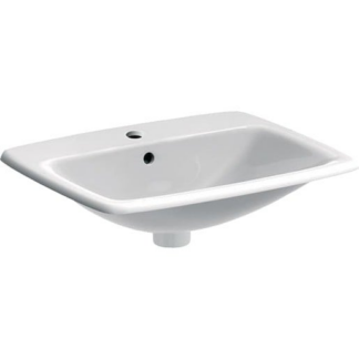 Geberit Selnova zápustné umyvadlo 55x45 cm otvor pro baterii uprostřed 500.306.01.1