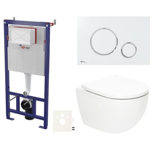 Závěsný WC set do lehkých stěn / předstěnová SAT Fusion SIKOSSTORFU70