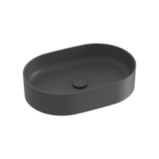 Ravak Ceramic Slim umyvadlo na desku 55x37 cm antracit bez přepadu XJX03155000