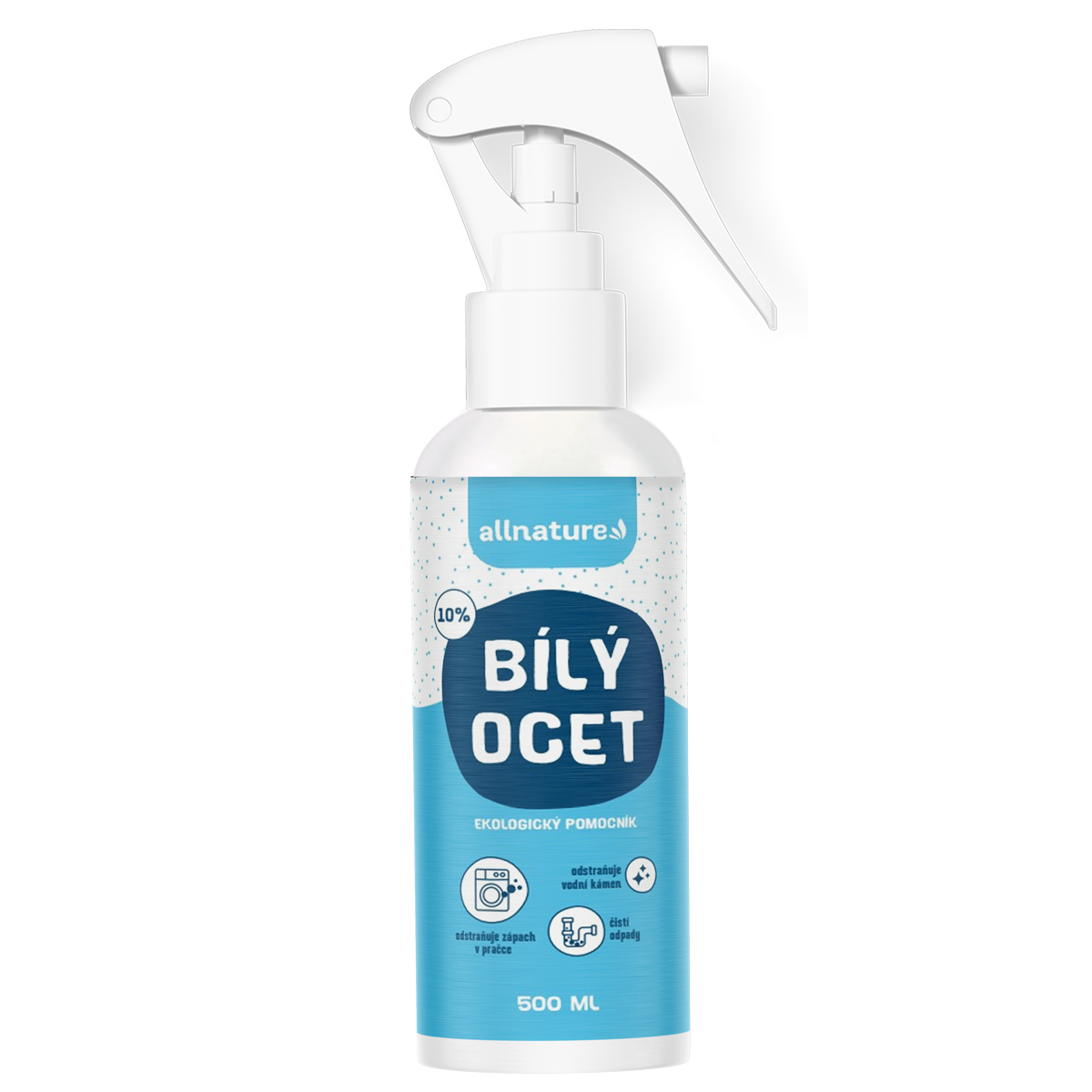 Allnature Bílý ocet 10% - 500 ml - účinný pomocník pro čistou domácnost!