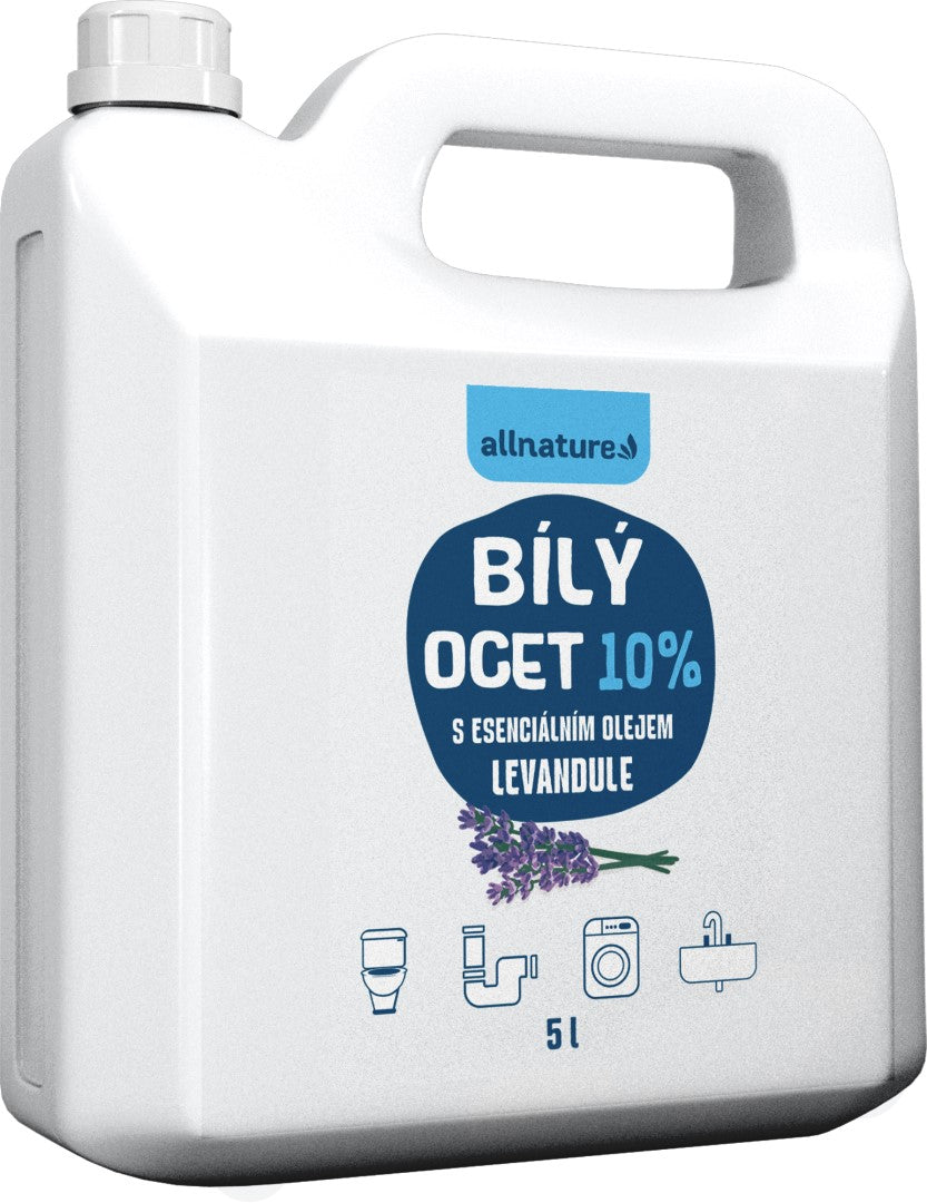 Allnature Bílý ocet sprej 10% s vůní levandule - 5 l - univerzální přírodní čistič
