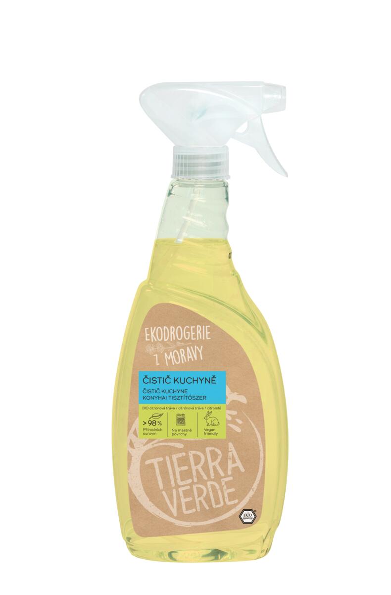 Tierra Verde Čistič kuchyně s BIO citronovou trávou - 750 ml (sprej) - odstraní mastnotu i nečistoty