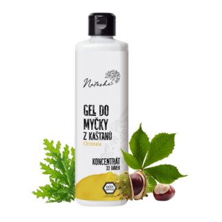 Natasha Gel do myčky z kaštanů Citronela - koncentrát (500 ml) - 33 mycích cyklů v 500 ml