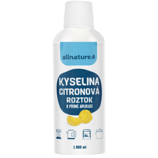 Allnature Kyselina citronová - roztok (1 l) - bojovník proti vodnímu kameni