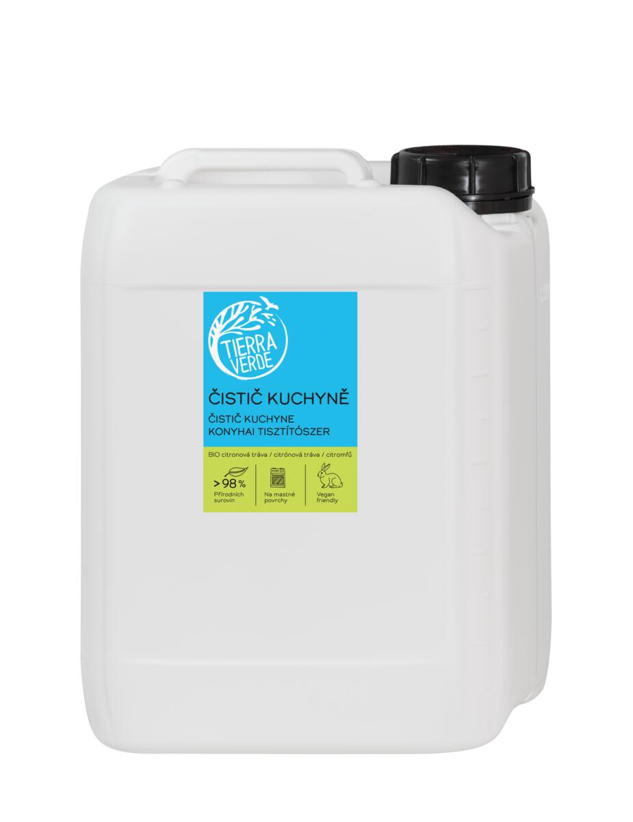 Tierra Verde Čistič kuchyně s BIO citronovou trávou - 5 l (kanystr) - odstraní mastnotu i nečistoty