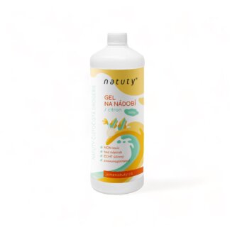 Natuty Gel na nádobí s vůní citronu (1 l) - koncentrovaný, lžíce stačí na 5 l vody