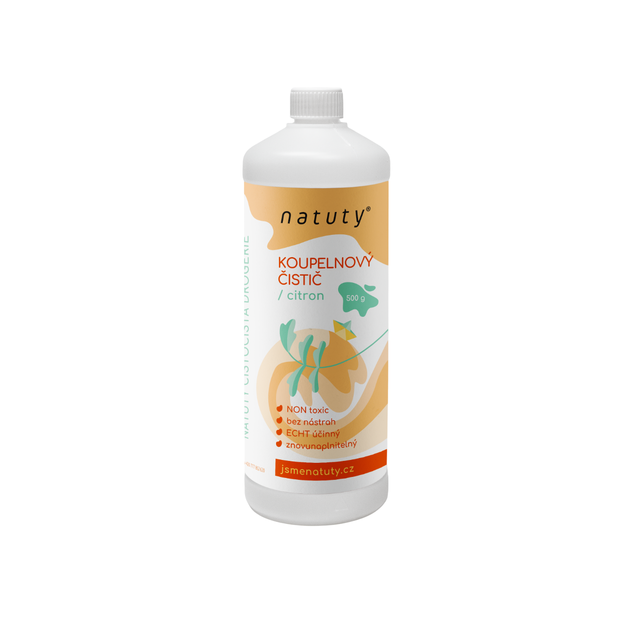 Natuty Koupelnový čistič s vůní citronu - 500 ml - poradí s usazeninami mýdla i vodního kamene
