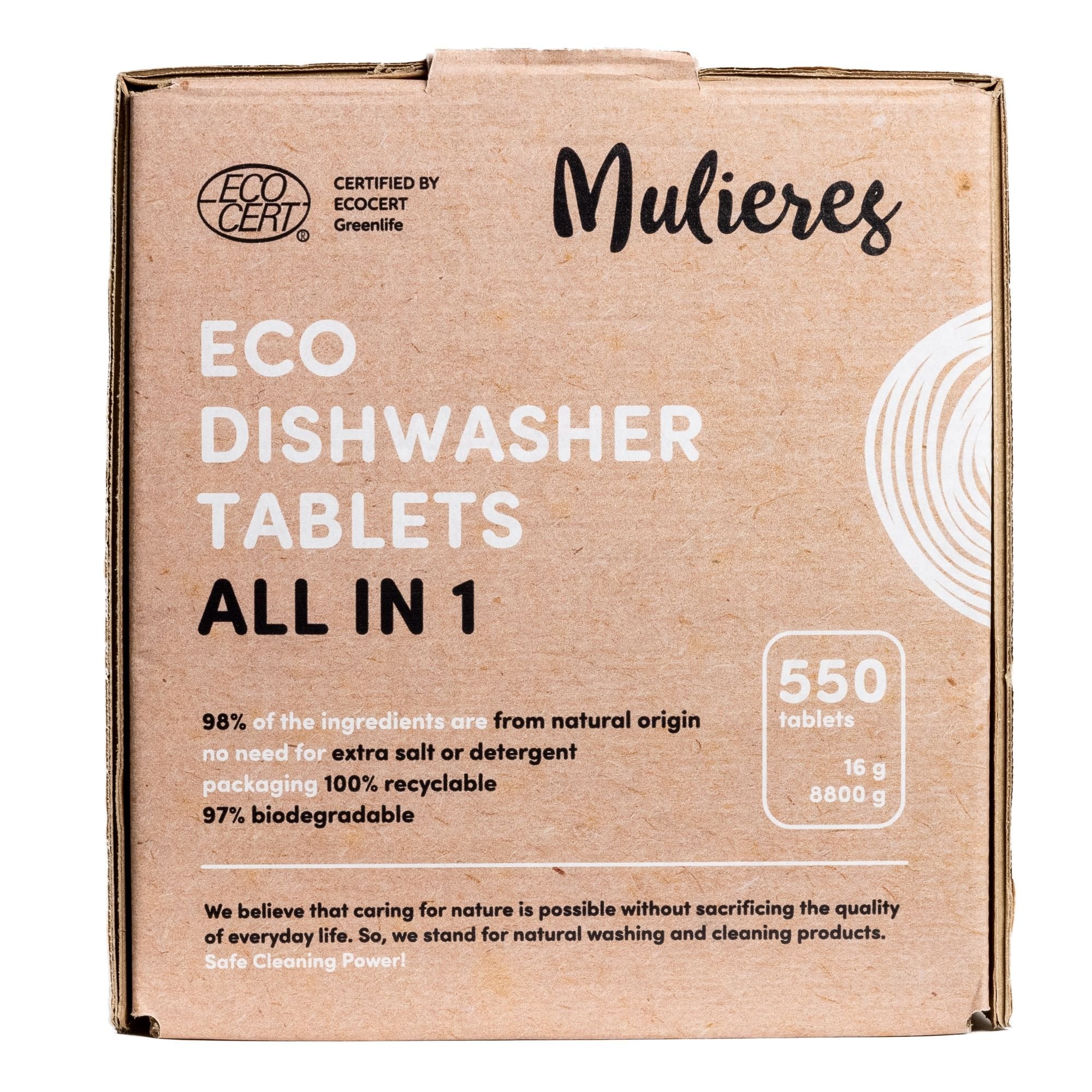 Mulieres Tablety do myčky - vše v jednom - cca 550 tablet - s certifikací ecocert ecodetergent